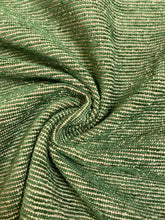Load image into Gallery viewer, Designer Emerald Green Beige Textured MCM Mid Century Modern Chenille Upholstery Fabric STA 4502