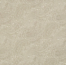 Load image into Gallery viewer, Spanish Made Damask Paisley Taupe Beige White Upholstery Drapery Fabric CF