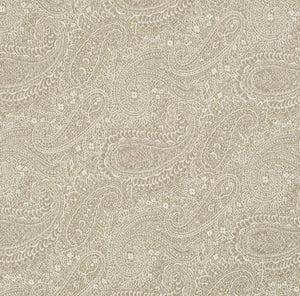 Spanish Made Damask Paisley Taupe Beige White Upholstery Drapery Fabric CF