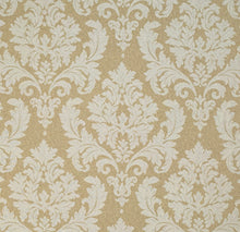Load image into Gallery viewer, Spanish Made Damask Brocade Mustard Gold Beige Upholstery Drapery Fabric CF