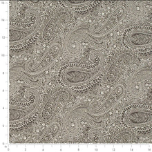Load image into Gallery viewer, Spanish Made Black Grey White Paisley Upholstery Drapery Fabric CF