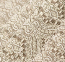 Load image into Gallery viewer, Spanish Made Damask Brocade Taupe Beige White Upholstery Drapery Fabric CF