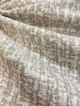 Load image into Gallery viewer, Designer Distressed Taupe Beige Textured MCM Water &amp; Stain Resistant Upholstery Fabric WHS 4380