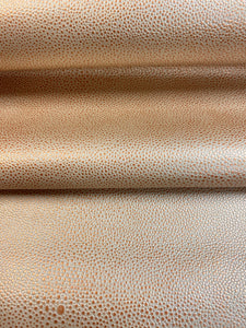 72" x 56"  Piece of Gold Bronze Stingray Shagreen Genuine Leather Hide Upholstery WHS 4485