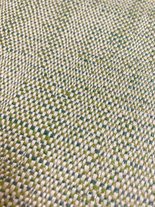 1 1/2 Yd Designer Indoor Outdoor Lime Green Teal Cream MCM Mid Century Modern Water & Stain Resistant Upholstery Fabric WHS 4327