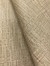 Load image into Gallery viewer, Designer Heavy Duty Brown Taupe MCM Mid Century Modern Tweed Faux Leather Upholstery Vinyl WHS 4398