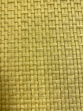 Load image into Gallery viewer, Designer Genuine Straw Basketweave Indoor Outdoor Chartreuse Yellow Upholstery Fabric WHS 4305
