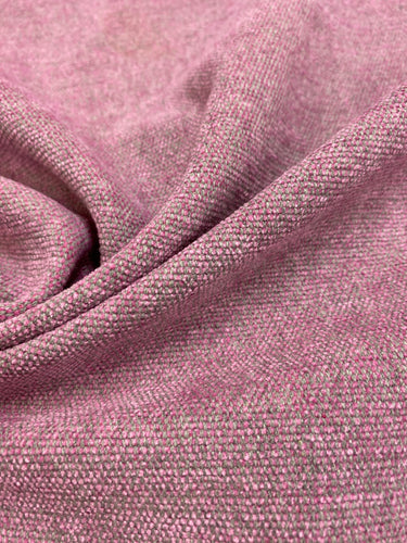 Designer Grey Pink MCM Mid Century Modern Tweed Upholstery Fabric WHS 4404