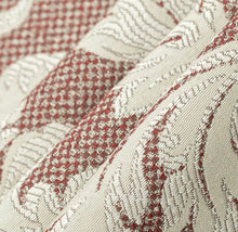 Load image into Gallery viewer, Spanish Made Rust Red Beige Grey Brocade Damask Upholstery Drapery Fabric CF