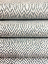 Load image into Gallery viewer, Designer Water &amp; Stain Resistant Teal White Herringbone MCM Mid Century Modern Upholstery Fabric WHS 4514
