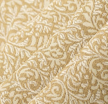 Load image into Gallery viewer, Spanish Made Damask Brocade Mustard Gold Beige Upholstery Drapery Fabric CF