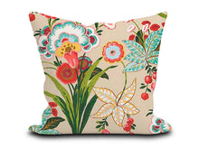 Load image into Gallery viewer, Custom Pillow Cover in Floral Thibaut Pasadena in Cream - One Side