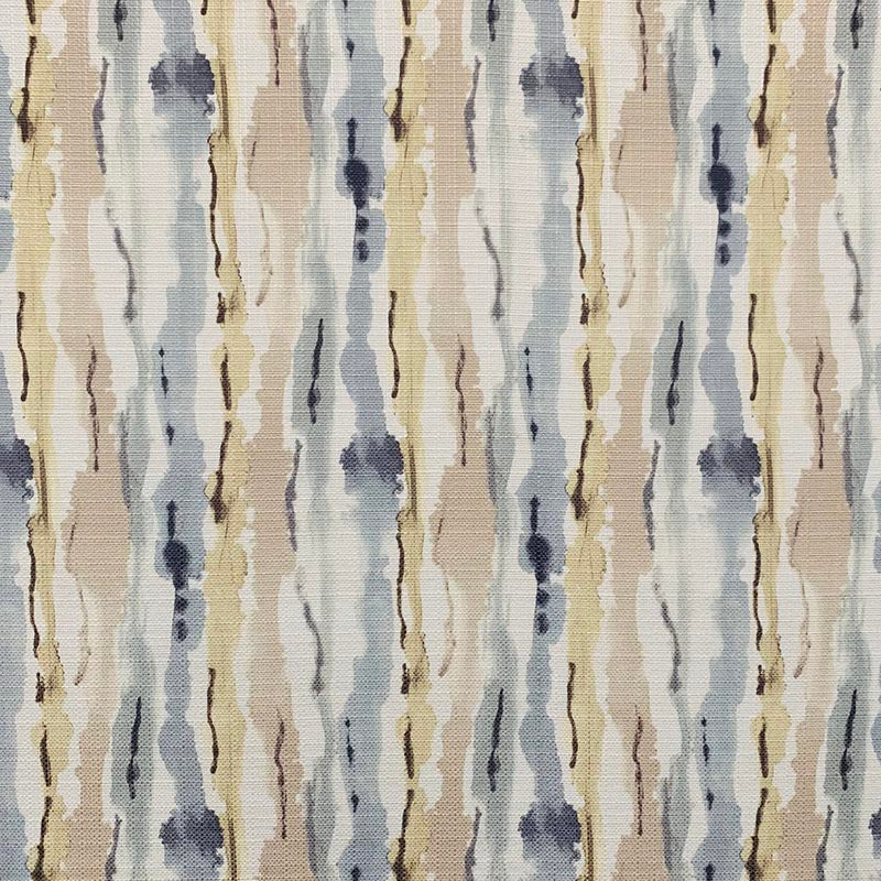 White Seafoam Aqua Beige Yellow Grey Abstract Upholstery Drapery Fabric MGF