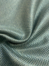 Load image into Gallery viewer, 1.8 Yard Designer MCM Mid Century Modern Teal Woven Lustrous Upholstery Fabric WHS 4470
