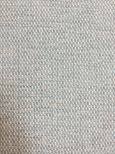 Load image into Gallery viewer, Designer Water &amp; Stain Resistant Indoor Outdoor MCM Mid Century Modern Aqua Blue White Chenille Upholstery Fabric WHS 4354