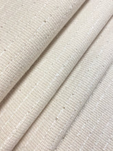 Load image into Gallery viewer, 1.8 Yd Designer Cream Beige Nautical Stripe Water &amp; Stain Resistant Upholstery Fabric WHS 4269