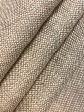Load image into Gallery viewer, Designer Taupe Ecru Cream MCM Mid Century Modern Herringbone Belgian Linen Water &amp; Stain Resistant Upholstery Fabric WHS 4499