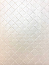 Load image into Gallery viewer, Designer Oyster Beige Quilted Diamond Matelasse Faux Leather Upholstery Vinyl WHS 4390