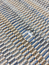 Load image into Gallery viewer, 1.25 Yard Kravet Crypton 34694-521 Mustard Cream Navy Blue Brown Geometric Water &amp; Stain Resistant Upholstery Fabric WHS 4339