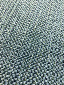 1.5 Yard Designer Teal Aqua Seafoam Green MCM Mid Century Modern Tweed Upholstery Fabric WHS 4419