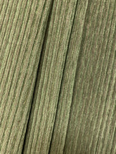 Load image into Gallery viewer, Designer Textured Ribbed Sage Green Red Water &amp; Stain Resistant Upholstery Fabric STA 4327