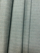 Load image into Gallery viewer, 1.75 Yard Designer Water &amp; Stain Resistant Aqua Blue Speckled Herringbone MCM Mid Century Modern Upholstery Fabric WHS 4224