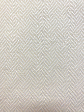 Load image into Gallery viewer, Designer Beige Cream Chevron Herringbone MCM Mid Century Modern Upholstery Fabric WHS 4250