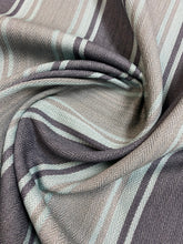 Load image into Gallery viewer, Designer Water &amp; Stain Resistant Stripe Blue Grey Upholstery Fabric WHS 4338