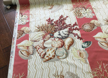 Load image into Gallery viewer, Cowtan &amp; Tout Tortola Seashells Shells Nautical Coral Cream Ocean Beach Home Decor Cotton Linen Fabric Upholstery Drapery