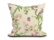 Load image into Gallery viewer, Custom Pillow Cover in Botanical Floral Thibaut Yukio in Cream - One Side