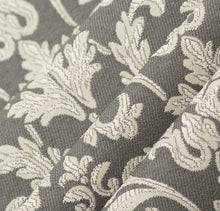 Load image into Gallery viewer, Spanish Made Damask Brocade Grey Silver Upholstery Drapery Fabric CF