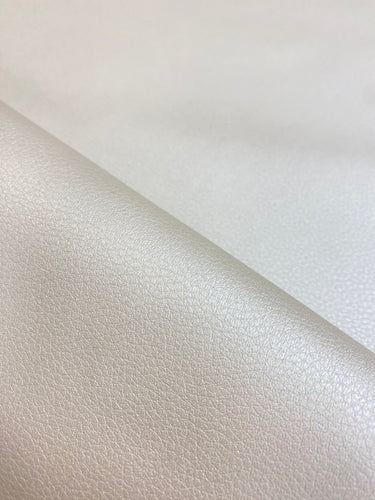 1.5 Yard Designer Pearlescent Champagne Beige Faux Leather Upholstery Vinyl WHS 4373