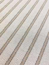 Load image into Gallery viewer, Designer Cream Beige Nautical Stripe Water &amp; Stain Resistant Upholstery Fabric WHS 4398