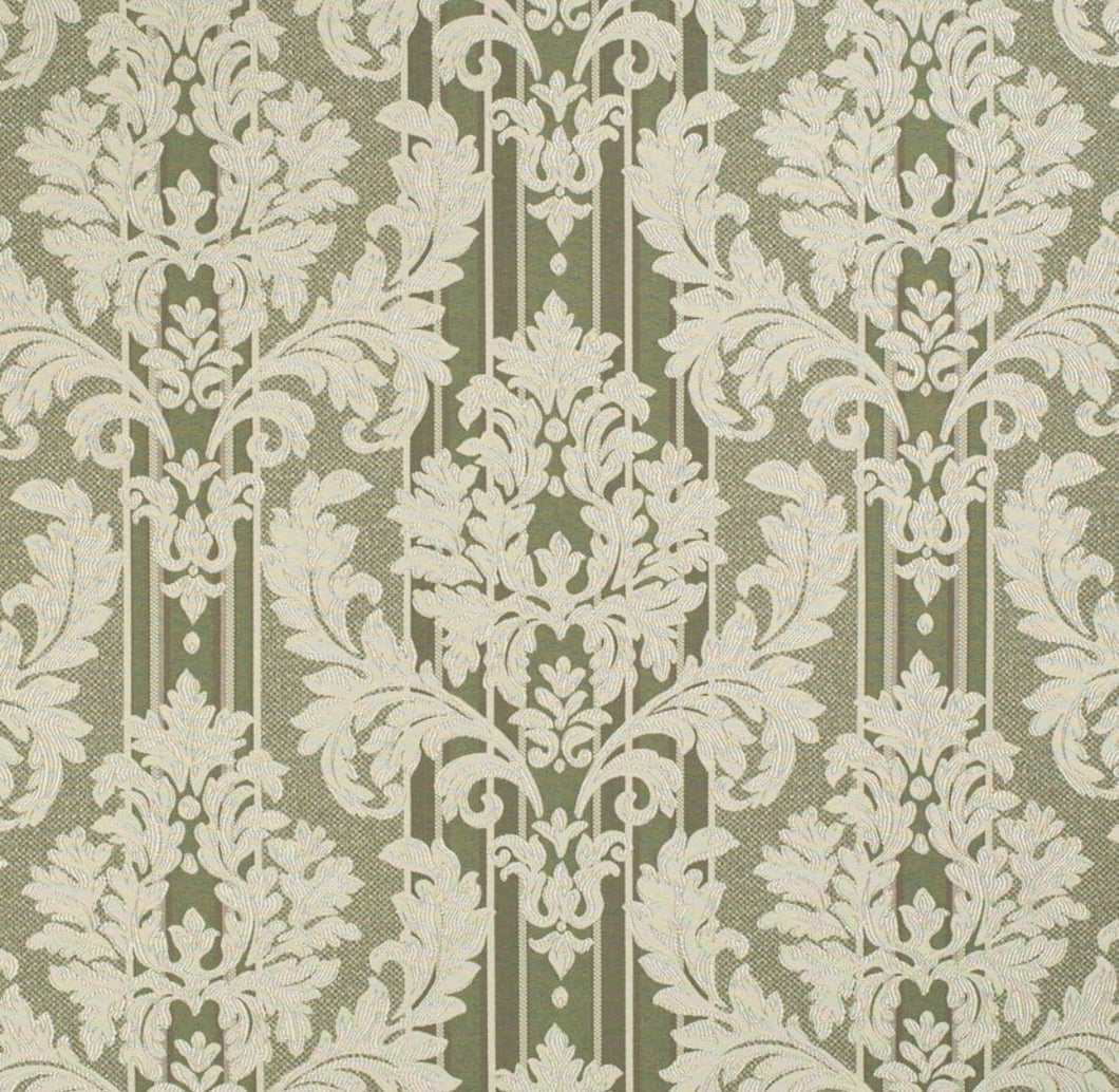 Heavy hotsell Duty Sage Olive Green Floral Damask Upholstery Drapery Fabric