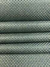 Load image into Gallery viewer, 1.8 Yard Designer MCM Mid Century Modern Teal Woven Lustrous Upholstery Fabric WHS 4470
