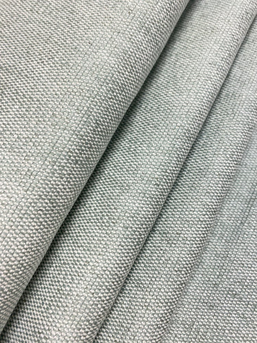 Designer Seafoam Aqua Green MCM Mid Century Modern Chenille Tweed Water & Stain Resistant Upholstery Fabric WHS 4412