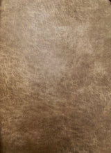 Load image into Gallery viewer, 1.5 Yard Designer Performance Distressed Brown Faux Leather Upholstery Vinyl WHS 4477