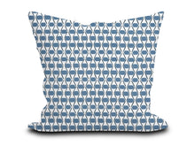 Load image into Gallery viewer, Custom Pillow Cover in Abstract Thibaut Denver in Blue - One Side