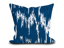 Load image into Gallery viewer, Custom Pillow Cover in Thibaut Abstract Maverick in Navy - One Side