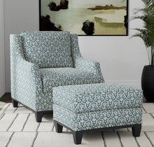 Load image into Gallery viewer, Spanish Made French Navy Blue Brocade Damask Upholstery Drapery Fabric CF