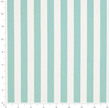Load image into Gallery viewer, Heavy Duty Outdoor Solution Dyed Acrylic Aqua Blue Cream Stripe Upholstery Drapery Fabric CF