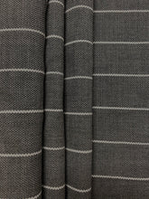 Load image into Gallery viewer, Designer Grey White Pinstripe Water &amp; Stain Resistant Indoor Outdoor Upholstery Fabric WHS 4365