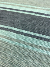 Load image into Gallery viewer, Designer Water &amp; Stain Resistant Stripe Blue Grey Upholstery Fabric WHS 4338
