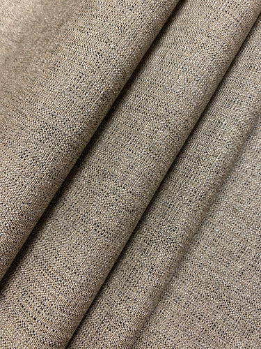 Sunbrella Linen Stone 8319-0000 Taupe Black MCM Mid Century Modern Tweed Water & Stain Resistant Upholstery Fabric WHS 4341