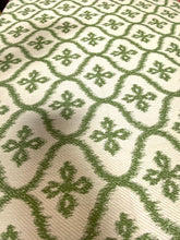 Load image into Gallery viewer, 1.5 Yard of Designer Water &amp; Stain Resistant Indoor Outdoor Lime Green Beige Diamond Upholstery Drapery Fabric WHS 4356