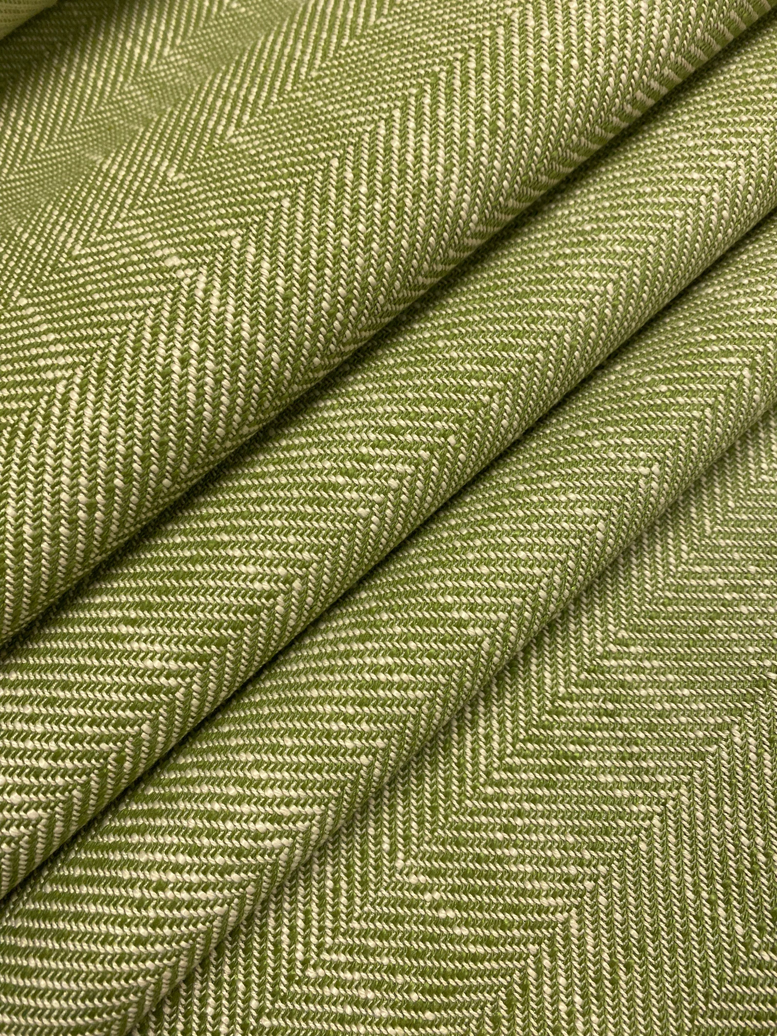 Lime Green Herringbone Fabric | Fabric Bistro | Columbia  display picture 2