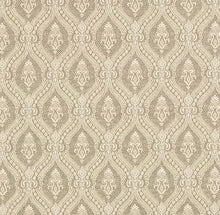 Load image into Gallery viewer, Spanish Made Damask Brocade Taupe Beige White Upholstery Drapery Fabric CF