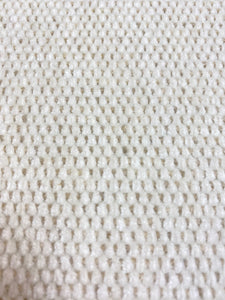 1.8 Yard of Designer Heavy Duty Beige Cream Nubby Chenille Water & Stain Resistant Upholstery Fabric WHS 4296