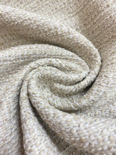 Load image into Gallery viewer, Designer Water &amp; Stain Resistant Taupe Ecru Flax Linen MCM Mid Century Modern Upholstery Fabric WHS 4428