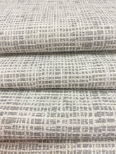 Load image into Gallery viewer, Designer Grey Cream Woven Water Stain Resistant MCM Mid Century Modern Upholstery Fabric WHS 4454